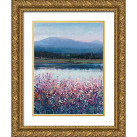 Lakeside Mountain I Gold Ornate Wood Framed Art Print with Double Matting by OToole, Tim