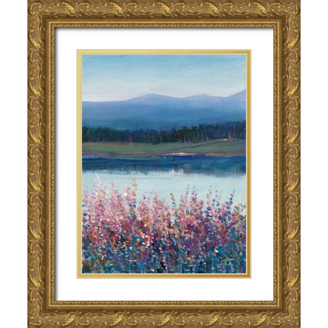 Lakeside Mountain II Gold Ornate Wood Framed Art Print with Double Matting by OToole, Tim