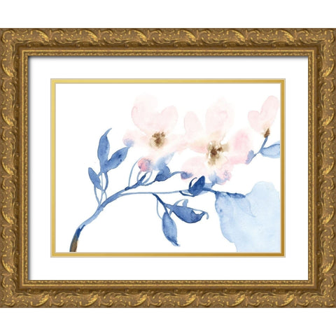 Cherry Blossom Light II Gold Ornate Wood Framed Art Print with Double Matting by Goldberger, Jennifer