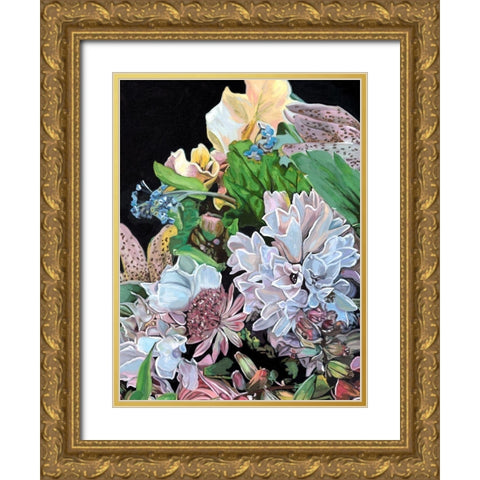 Floral Crop I Gold Ornate Wood Framed Art Print with Double Matting by Wang, Melissa