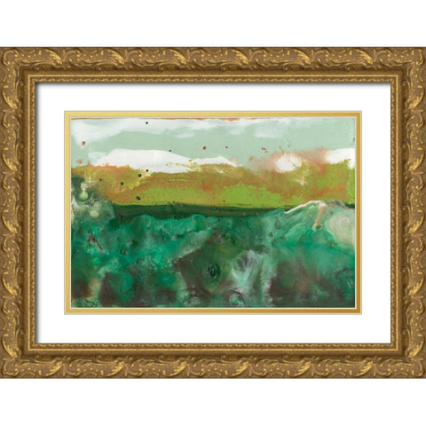 Emerald Atoll II Gold Ornate Wood Framed Art Print with Double Matting by Ludwig, Alicia