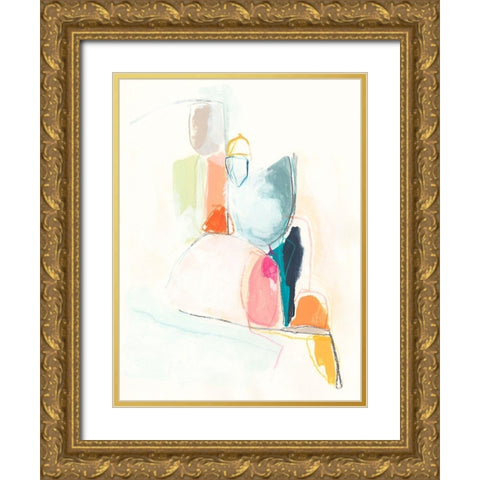 Factotum I Gold Ornate Wood Framed Art Print with Double Matting by Vess, June Erica