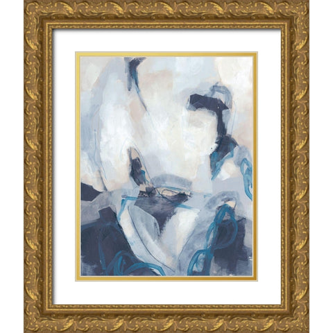 Blue Process II Gold Ornate Wood Framed Art Print with Double Matting by Vess, June Erica