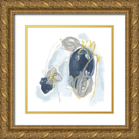 Garden Tumble I Gold Ornate Wood Framed Art Print with Double Matting by Vess, June Erica