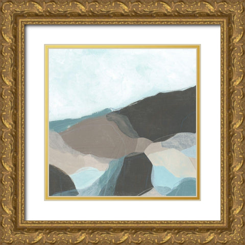 Riverbend Valley II Gold Ornate Wood Framed Art Print with Double Matting by Vess, June Erica