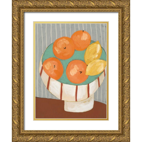 Modern Fruit IV Gold Ornate Wood Framed Art Print with Double Matting by Zarris, Chariklia