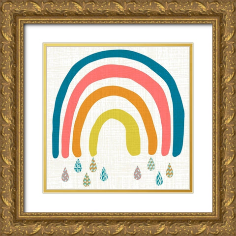 Rainbow Day I Gold Ornate Wood Framed Art Print with Double Matting by Zarris, Chariklia
