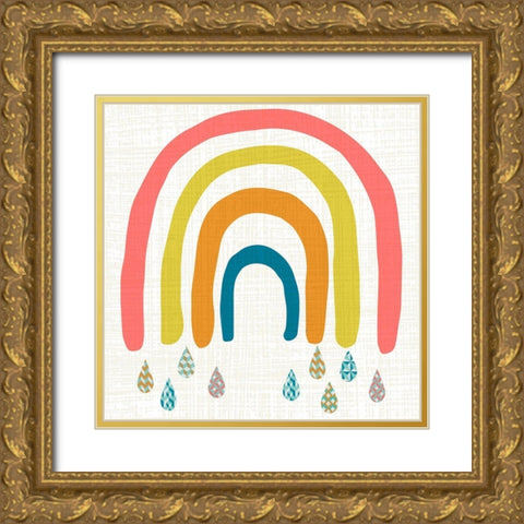 Rainbow Day II Gold Ornate Wood Framed Art Print with Double Matting by Zarris, Chariklia