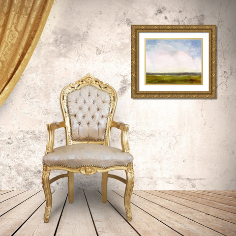 Cumulus Horizon II Gold Ornate Wood Framed Art Print with Double Matting by Borges, Victoria