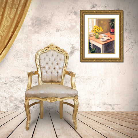 Tabletop I Gold Ornate Wood Framed Art Print with Double Matting by Borges, Victoria