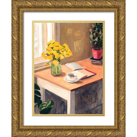 Tabletop I Gold Ornate Wood Framed Art Print with Double Matting by Borges, Victoria