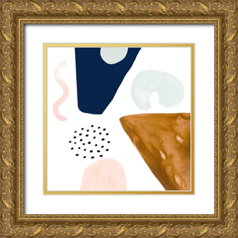 Double Scoop IV Gold Ornate Wood Framed Art Print with Double Matting by Borges, Victoria