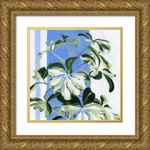 Indoor Plant II Gold Ornate Wood Framed Art Print with Double Matting by Scarvey, Emma