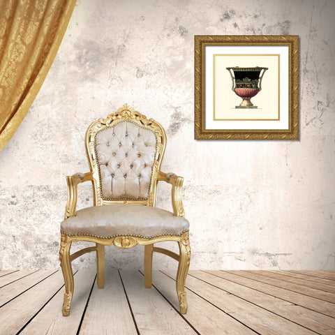 Large Giardini Urn I Gold Ornate Wood Framed Art Print with Double Matting by Giardini, Giovanni