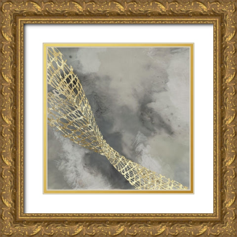 Custom Cloud Matrix II Gold Ornate Wood Framed Art Print with Double Matting by Goldberger, Jennifer