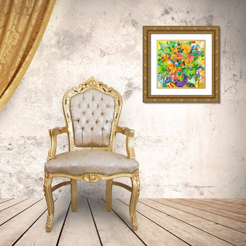 Tutti Frutti I Gold Ornate Wood Framed Art Print with Double Matting by Grim, Tara Funk