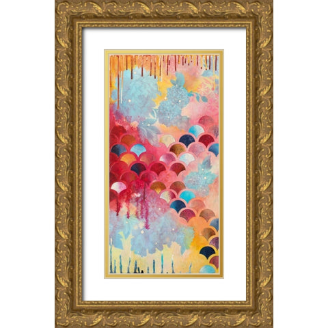 Etiquette I Gold Ornate Wood Framed Art Print with Double Matting by Robinson, Heather