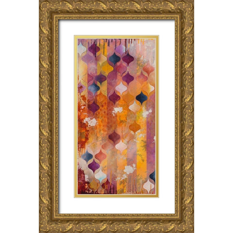 Warm Ambition I Gold Ornate Wood Framed Art Print with Double Matting by Robinson, Heather