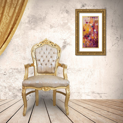 Warm Ambition II Gold Ornate Wood Framed Art Print with Double Matting by Robinson, Heather