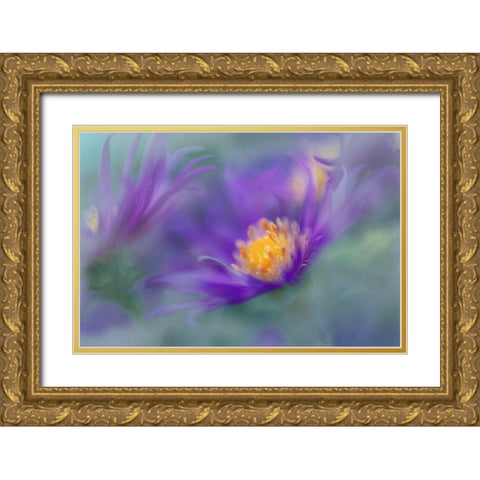 Gold and Purple in the Mist II Gold Ornate Wood Framed Art Print with Double Matting by Hunt, Gillian