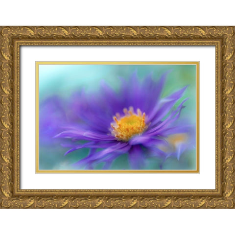 Gold and Purple in the Mist V Gold Ornate Wood Framed Art Print with Double Matting by Hunt, Gillian