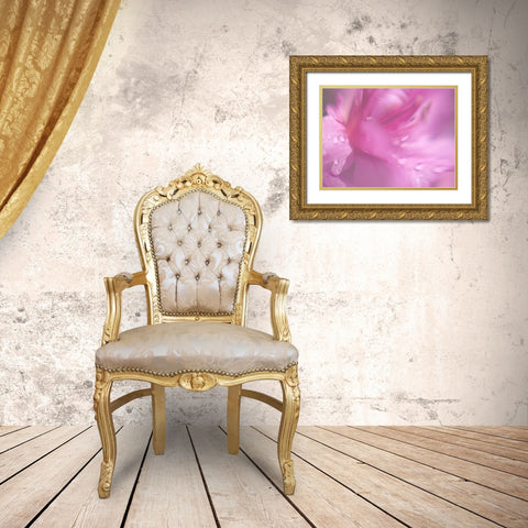 Hearts in Pink II Gold Ornate Wood Framed Art Print with Double Matting by Hunt, Gillian