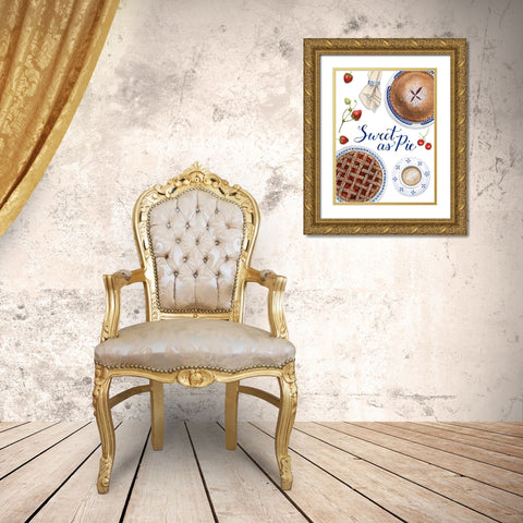 Sweet As Pie I Gold Ornate Wood Framed Art Print with Double Matting by Popp, Grace