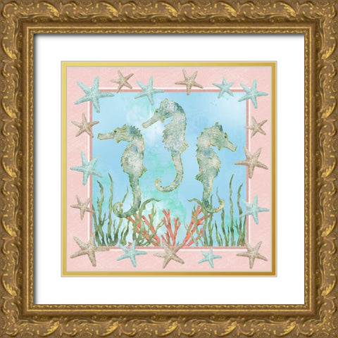 Coastal Life I Gold Ornate Wood Framed Art Print with Double Matting by Reynolds, Jade