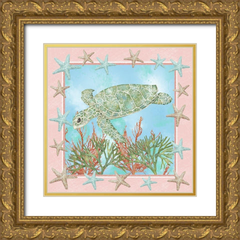 Coastal Life II Gold Ornate Wood Framed Art Print with Double Matting by Reynolds, Jade