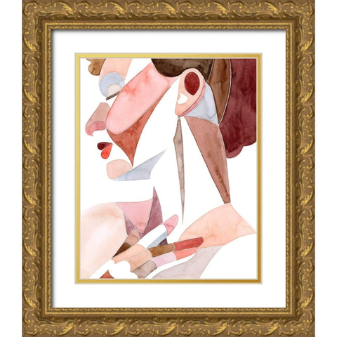 Golden Age I Gold Ornate Wood Framed Art Print with Double Matting by Popp, Grace