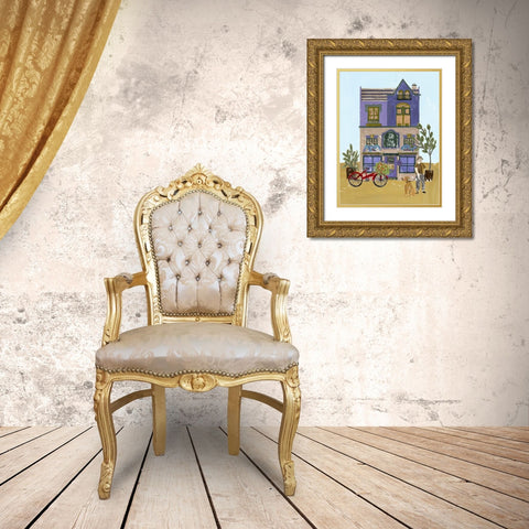 Local Cafe I Gold Ornate Wood Framed Art Print with Double Matting by Wang, Melissa