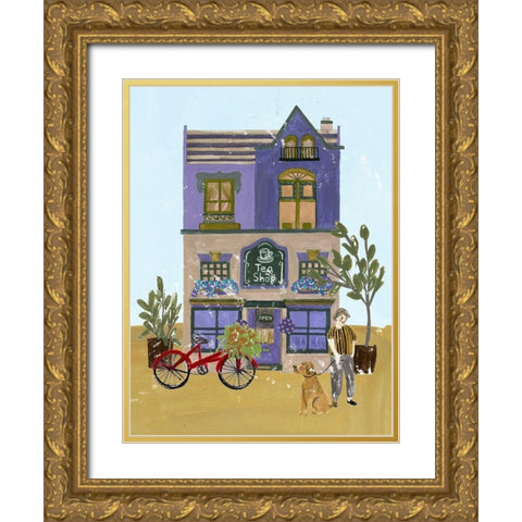 Local Cafe I Gold Ornate Wood Framed Art Print with Double Matting by Wang, Melissa