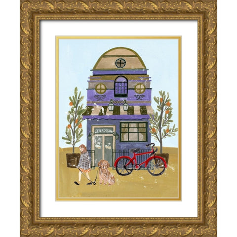 Local Cafe IV Gold Ornate Wood Framed Art Print with Double Matting by Wang, Melissa