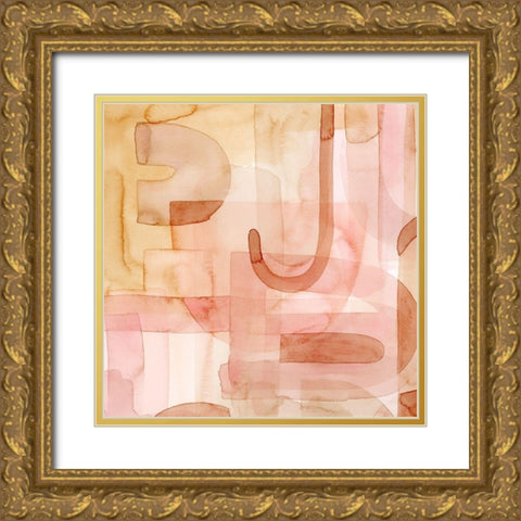 Build Up III Gold Ornate Wood Framed Art Print with Double Matting by Popp, Grace