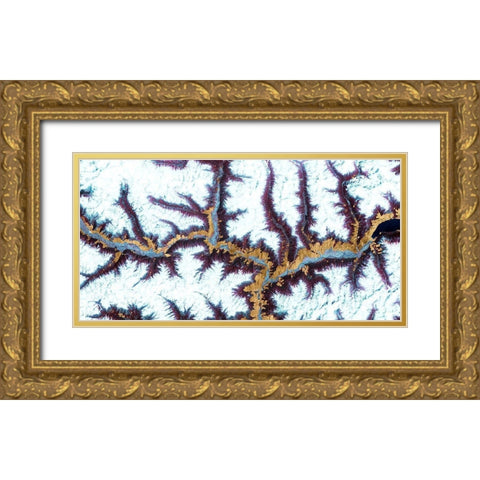 Himalayas I Gold Ornate Wood Framed Art Print with Double Matting by Ludwig, Alicia