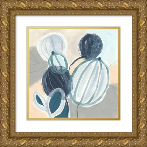 Tropical Song I Gold Ornate Wood Framed Art Print with Double Matting by Vess, June Erica