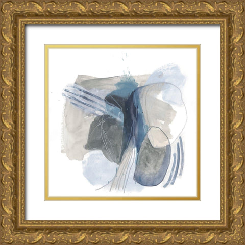 Stone Elilpses I Gold Ornate Wood Framed Art Print with Double Matting by Vess, June Erica
