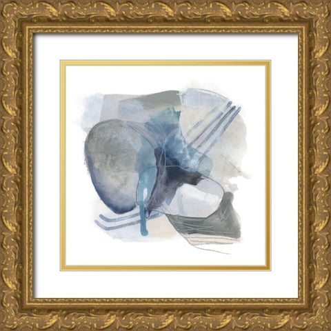 Stone Elilpses II Gold Ornate Wood Framed Art Print with Double Matting by Vess, June Erica
