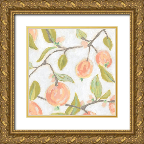 Fresh Fruit Fresco II Gold Ornate Wood Framed Art Print with Double Matting by Vess, June Erica