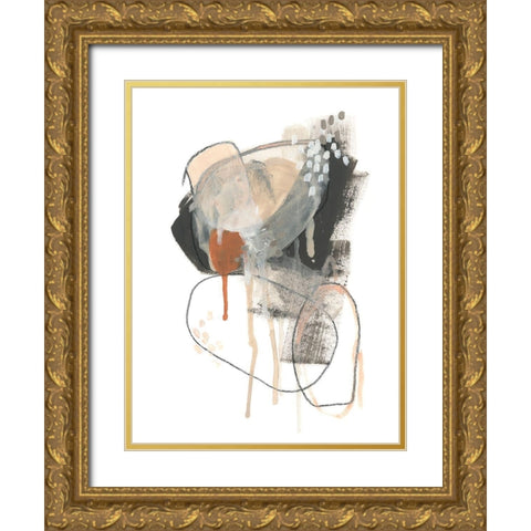 Conductive II Gold Ornate Wood Framed Art Print with Double Matting by Vess, June Erica