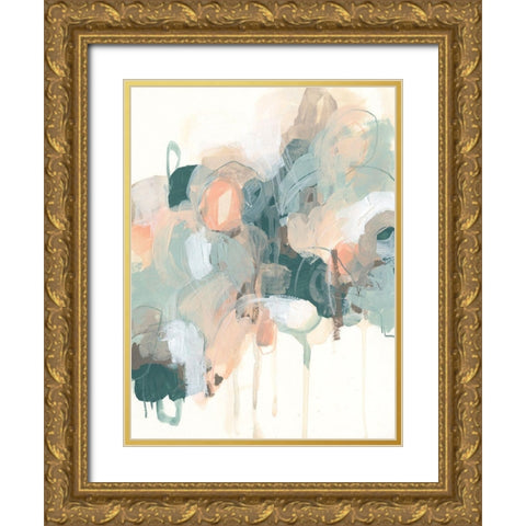 Atmospheric Abstract I Gold Ornate Wood Framed Art Print with Double Matting by Vess, June Erica