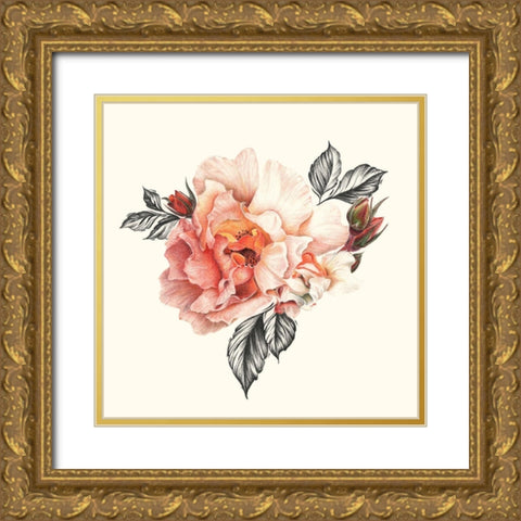 The Light of Day Rose I Gold Ornate Wood Framed Art Print with Double Matting by Liama, Lily