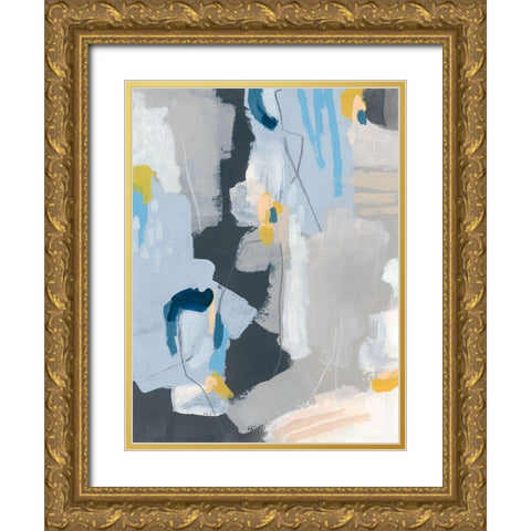 Joy Notes I Gold Ornate Wood Framed Art Print with Double Matting by Vess, June Erica