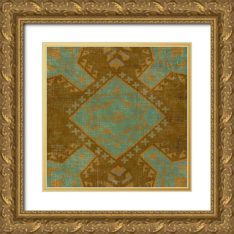 Western Weave I Gold Ornate Wood Framed Art Print with Double Matting by Zarris, Chariklia