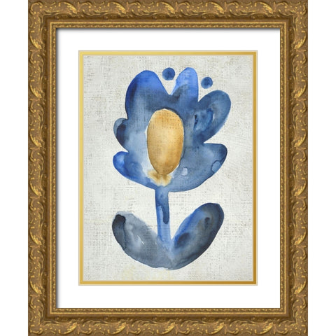 Sea Flower IV Gold Ornate Wood Framed Art Print with Double Matting by Zarris, Chariklia