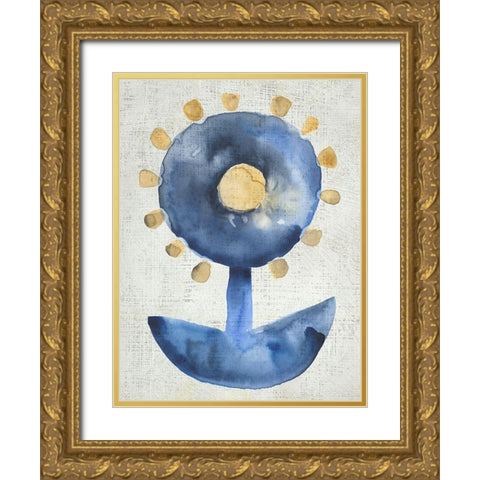 Sea Flower VII Gold Ornate Wood Framed Art Print with Double Matting by Zarris, Chariklia