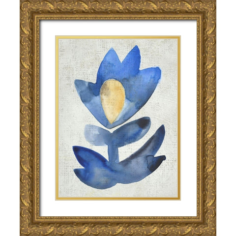 Sea Flower IX Gold Ornate Wood Framed Art Print with Double Matting by Zarris, Chariklia