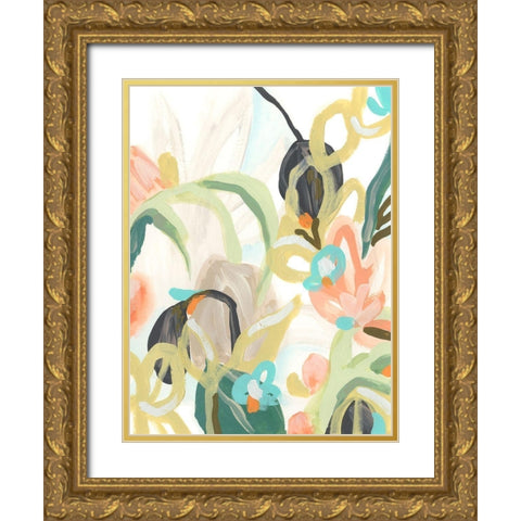 Tropical Jest I Gold Ornate Wood Framed Art Print with Double Matting by Vess, June Erica