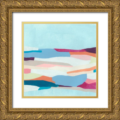 Stratascape I Gold Ornate Wood Framed Art Print with Double Matting by Vess, June Erica