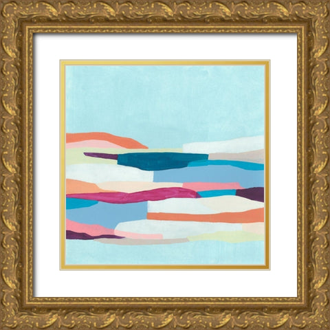 Stratascape II Gold Ornate Wood Framed Art Print with Double Matting by Vess, June Erica